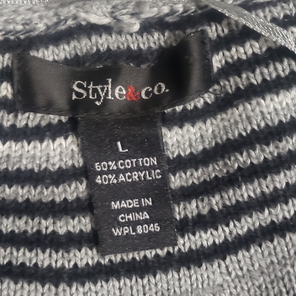 Style&Co black and white sweater size large - Picture 4 of 4